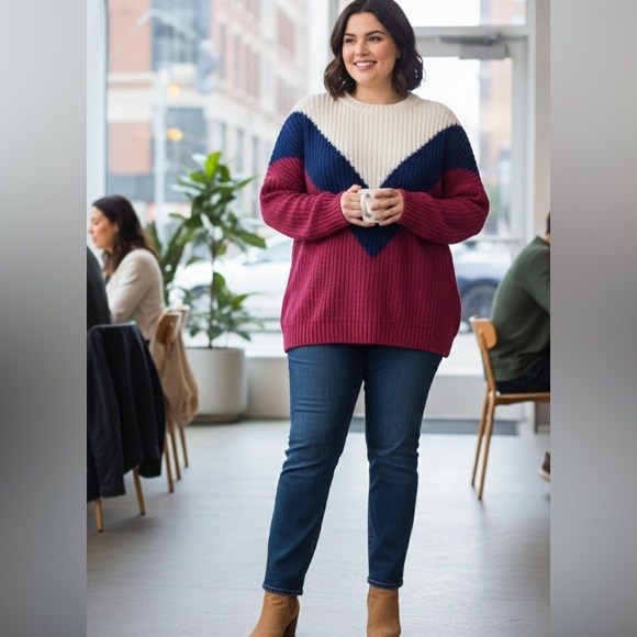 Time & Tru Chevron Sweater size Lg - Picture 8 of 8